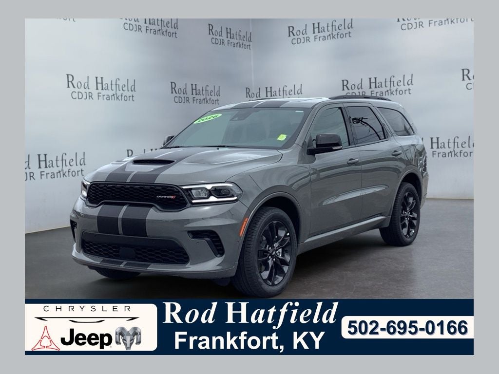 2026 Dodge Durango DURANGO GT PLUS AWD in Destroyer Gray Clear-Coat Exterior Paint — front three-quarter view