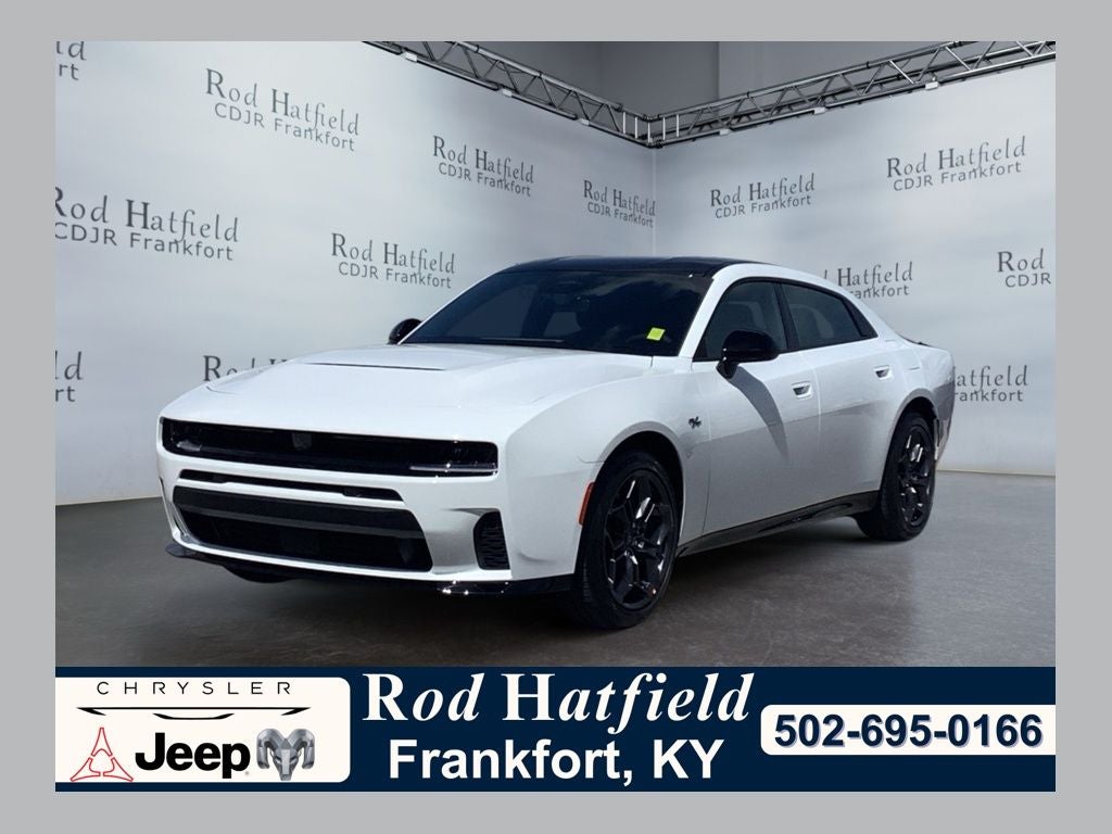 2026 Dodge Charger CHARGER R/T 4-DOOR AWD in White Knuckle Exterior Paint — front three-quarter view